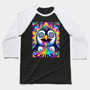 trippy alien space penguin Baseball T-Shirt